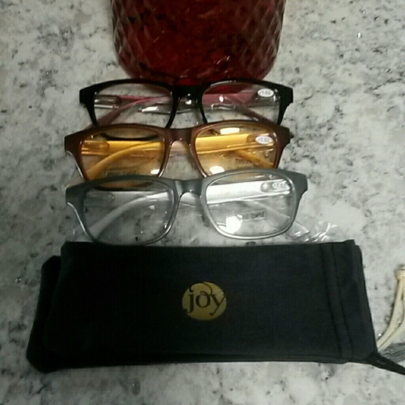 Joy Accessories - Fashionable 3 pack Joy Reading Glasses (+1.50)